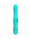 VIBRADOR RABBIT MULTIFUNCIÓN 4 EN 1 MARIPOSA VERDE AGUA