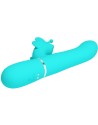 VIBRADOR RABBIT MULTIFUNCIÓN 4 EN 1 MARIPOSA VERDE AGUA