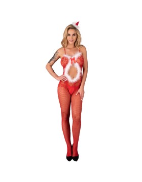 BODYSTOCKING CROTCHLESS NAVIDEÑO TALLA ÚNICA - LIVCO CORSETTI FASHION - MAGALI LC 17178