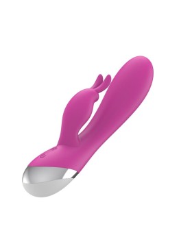 A-GUSTO VIBRADOR DUAL USB SILICONA ROSA