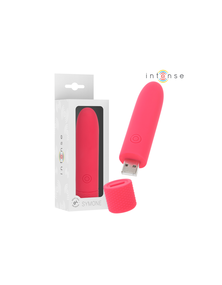 SYMONE BALA VIBRADORA RECARGABLE POR USB 8 VIBRACIONES 10 X 2.2 CM