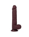 Slidy Black Dildo Realista Dual Layer Retráctil y Orientable 9" - LIKETRUE