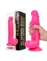 Slidy Fuchsia Dildo Realista Dual Layer Retráctil y Orientable 8" - LIKETRUE