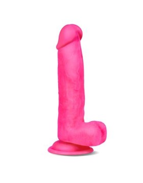 Slidy Fuchsia Dildo Realista Dual Layer Retráctil y Orientable 8" - LIKETRUE