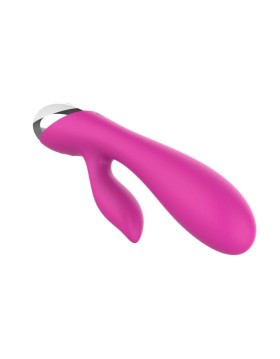 A-GUSTO VIBRADOR 10 FUNCIONES USB ROSA LISO