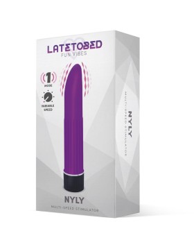 VIBRADOR LATETOBED NYLY ESTIMULADOR MULTI-VELOCIDAD PÚRPURA