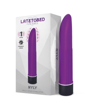 VIBRADOR LATETOBED NYLY ESTIMULADOR MULTI-VELOCIDAD PÚRPURA