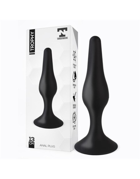 TARDENOCHE TROPHY PLUG ANAL 11 CM SILICONA NEGRO