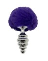 PLUG ESPIRAL METAL POMPON VIOLETA OSCURO TALLA M