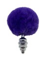 PLUG ESPIRAL METAL POMPON VIOLETA OSCURO TALLA M