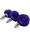 PLUG ESPIRAL METAL POMPON VIOLETA OSCURO TALLA M