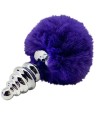PLUG ESPIRAL METAL POMPON VIOLETA OSCURO TALLA M