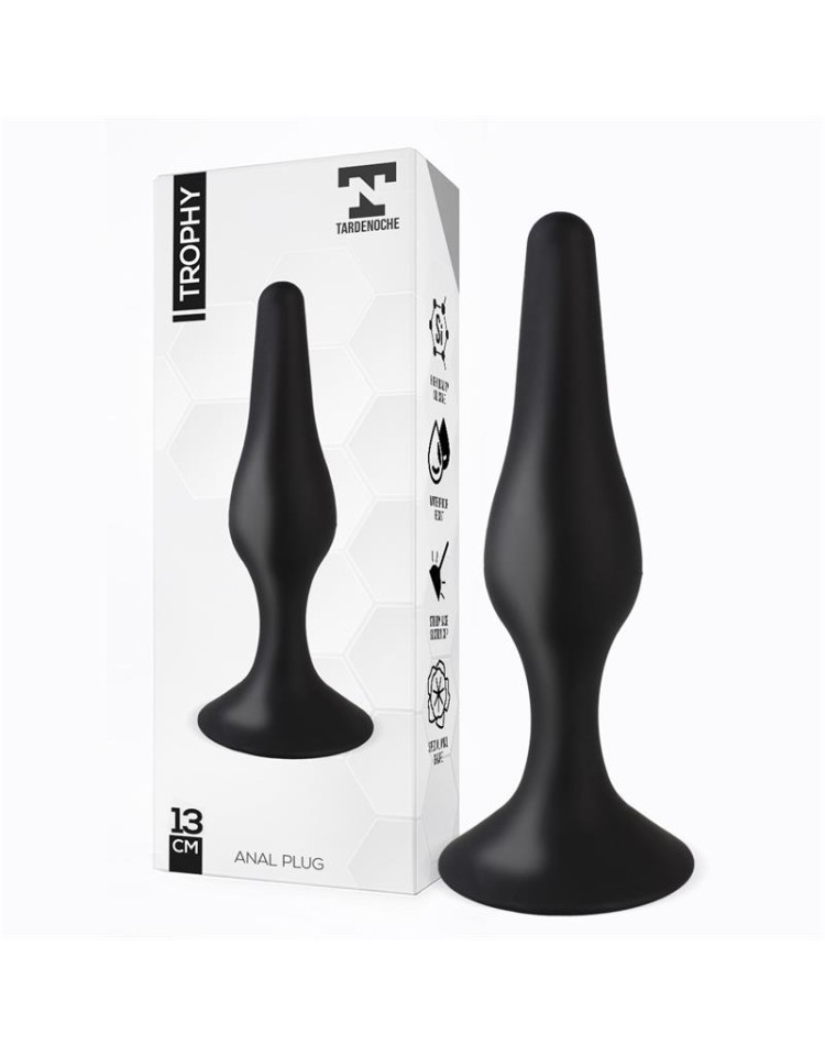 TARDENOCHE TROPHY PLUG ANAL 13 CM SILICONA NEGRO