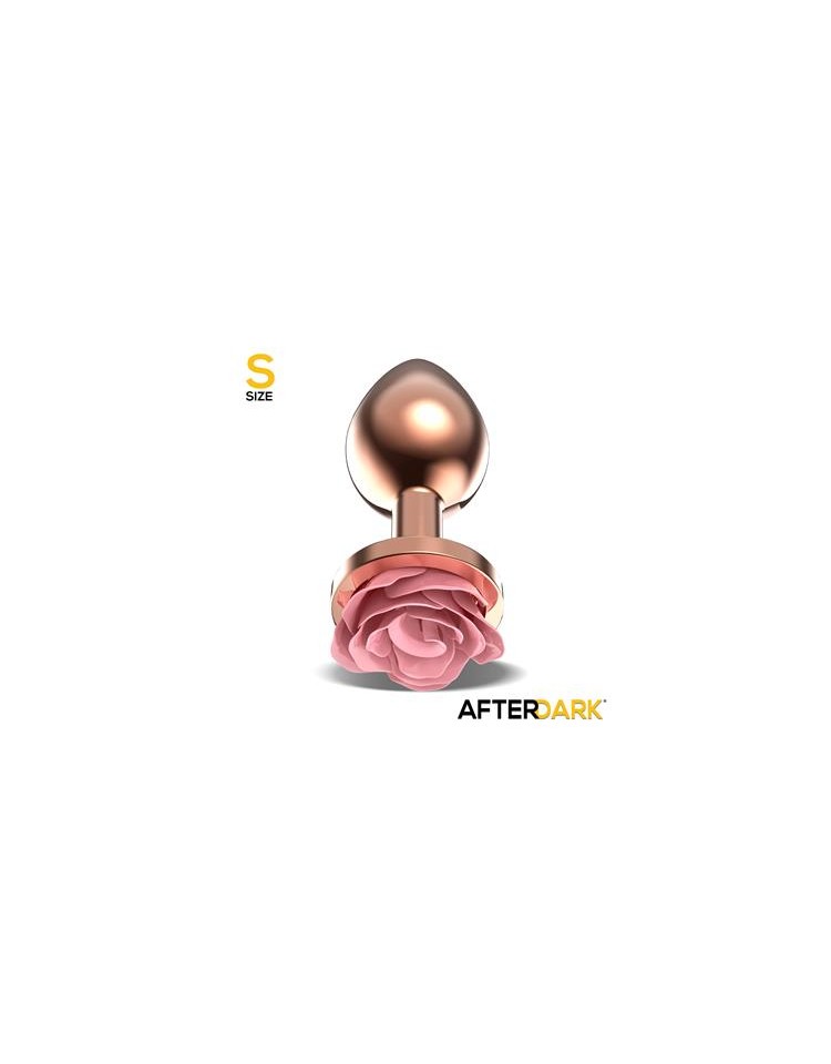 PLUG METALICO FORMA DE ROSA ROSA TALLA S