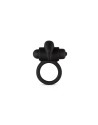 EASYTOYS ANILLO PARA PENE CON VIBRACIÓN CONEJITO SILICONA - NEGRO