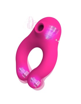 ACTION SINQY ANILLO VIBRADOR CON SUCCIONADOR DE CLÍTORIS CON CONTROL REMOTO