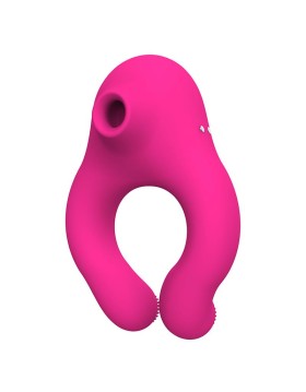 ACTION SINQY ANILLO VIBRADOR CON SUCCIONADOR DE CLÍTORIS CON CONTROL REMOTO