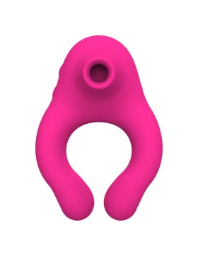 ACTION SINQY ANILLO VIBRADOR CON SUCCIONADOR DE CLÍTORIS CON CONTROL REMOTO