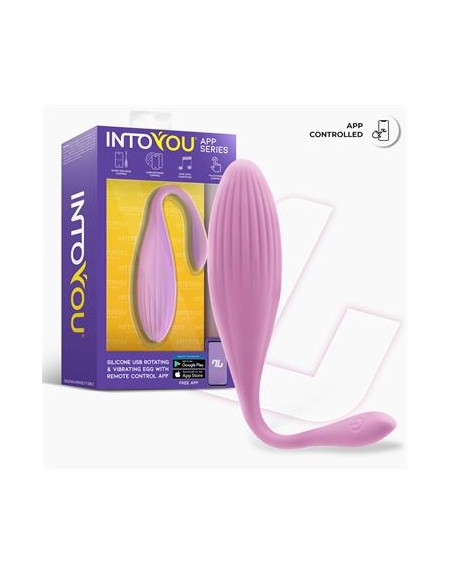 Huevo Vibrador con Bolas Internas con Rotación y APP USB