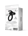 LATETOBED FERMAX ANILLO VIBRADOR CON CONEJITO USB SILICONA NEGRO