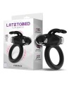 LATETOBED FERMAX ANILLO VIBRADOR CON CONEJITO USB SILICONA NEGRO