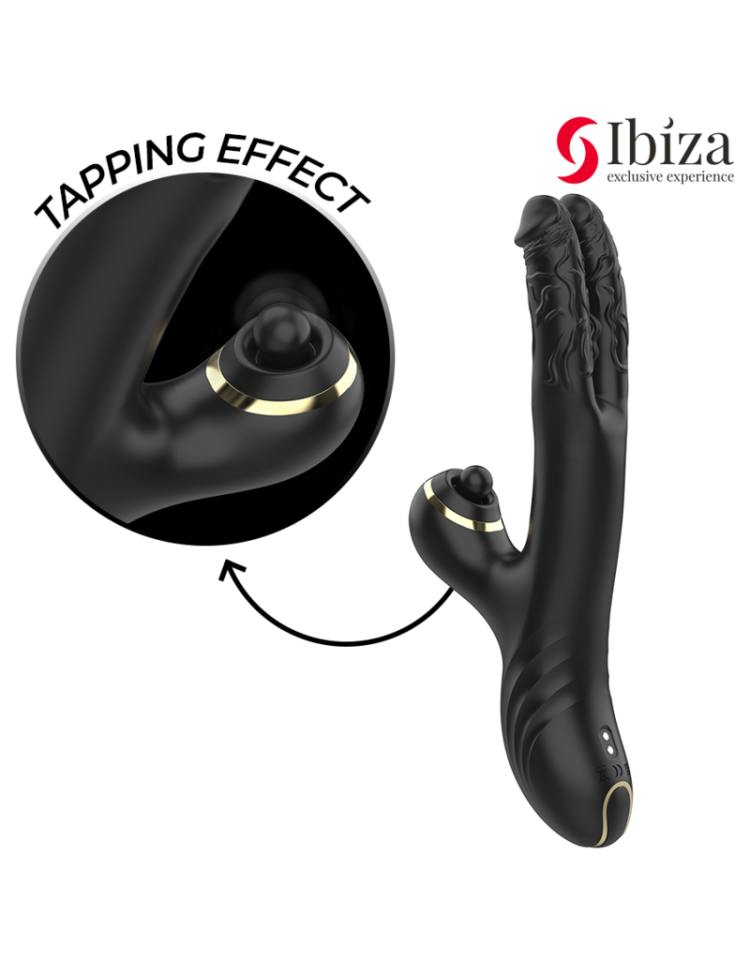 VIBRADOR TWO DRAGONS DOUBLE VIBRATOR BLACK