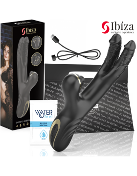 VIBRADOR TWO DRAGONS DOUBLE VIBRATOR BLACK