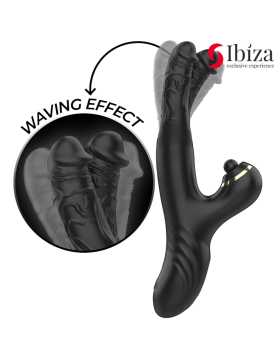 VIBRADOR TWO DRAGONS DOUBLE VIBRATOR BLACK