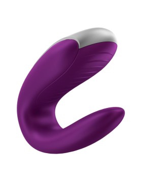 SATISFYER DOUBLE FUN VIBRADOR PARA PAREJAS CON APP Y CONTROL REMOTO VIOLETA