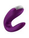 SATISFYER DOUBLE FUN VIBRADOR PARA PAREJAS CON APP Y CONTROL REMOTO VIOLETA