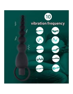 Cadena Anal con Vibración USB Silicona