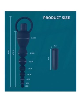 Cadena Anal con Vibración USB Silicona