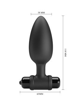 PLUG 2 PLUG ANAL 10 VIBRACIONES NEGRO