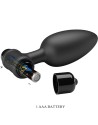 PLUG 2 PLUG ANAL 10 VIBRACIONES NEGRO