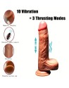 DILDO THRUSTING Y EFECTO CALOR CON MANDO 22,5 CM