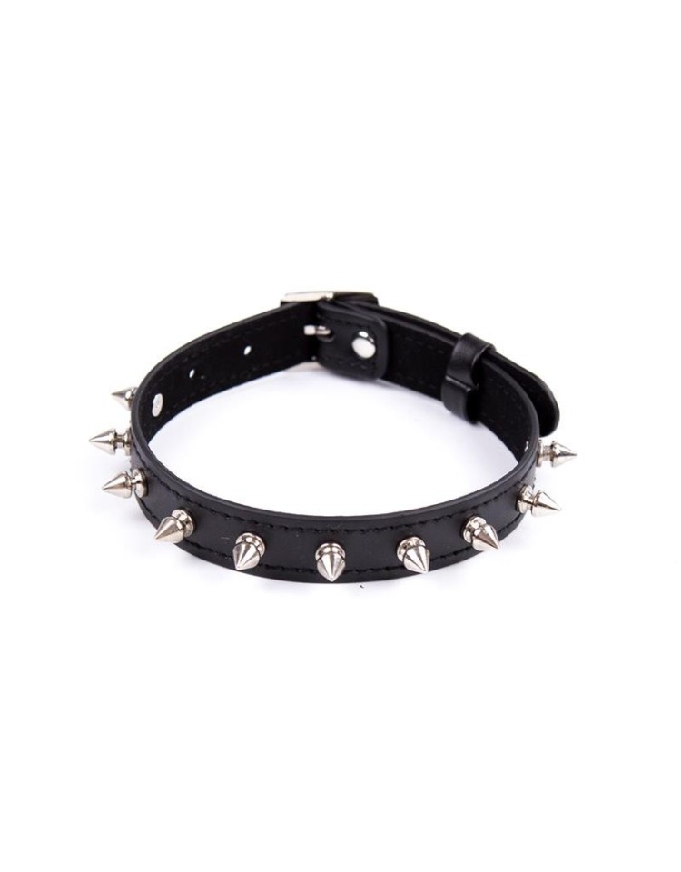 COLLAR CON PINCHOS AJUSTABLE 43 CM NEGRO - LATETOBED BDSM LINE